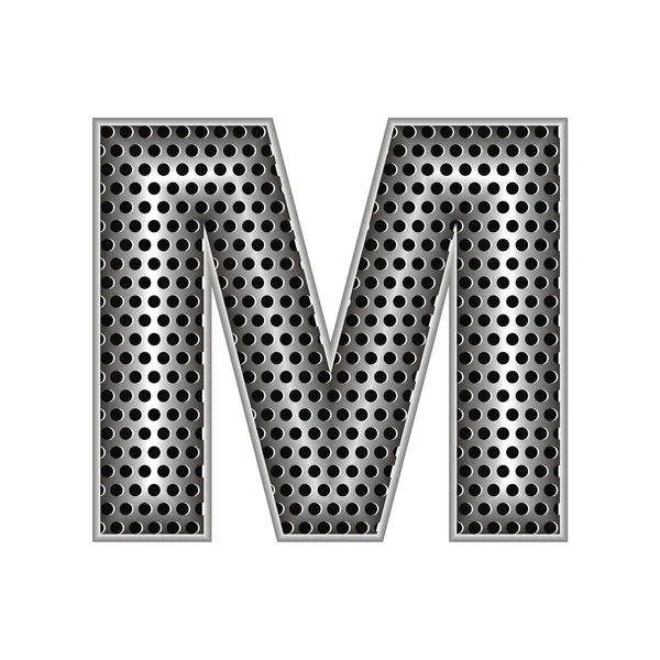 Vektor clip art metall bokstaven M — Stock vektor