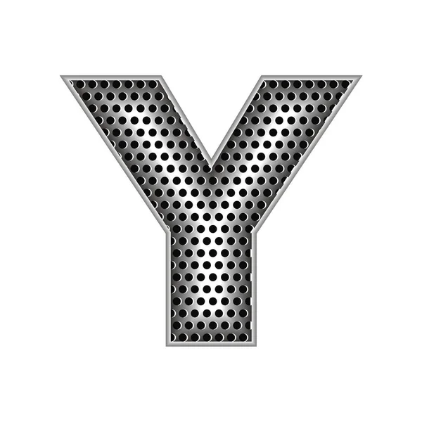 Векторный клип на металл буква Y — стоковый вектор