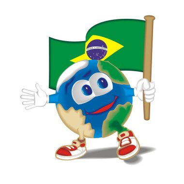 Gezegen bayrak Brezilya ile