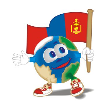 Gezegen bayrak Moğolistan ile