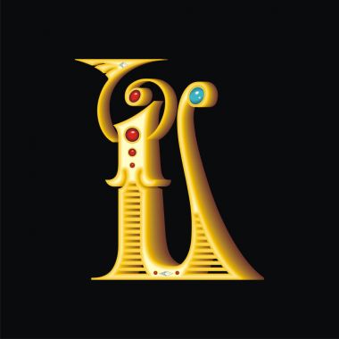 Vektör çizim altın harf L