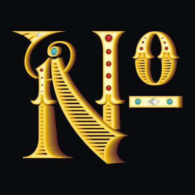 Hayır altın bir mektup illüstrasyon vektör