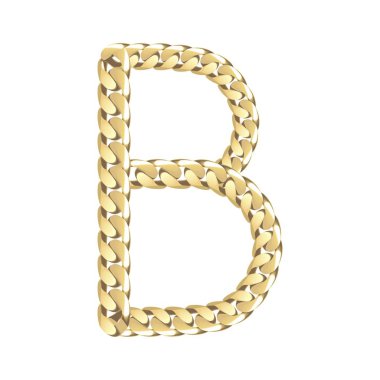 Vektör çizim Altın zincir mektuplar B