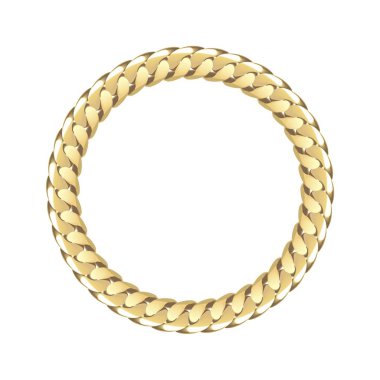 Vektör çizim Altın zincir mektuplar O