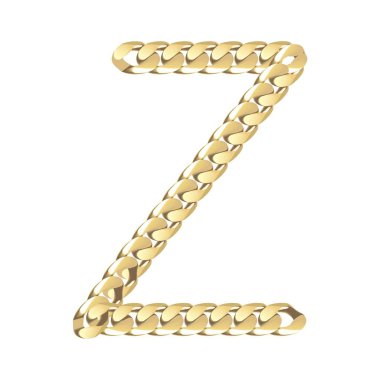 Vektör çizim Altın zincir mektuplar Z