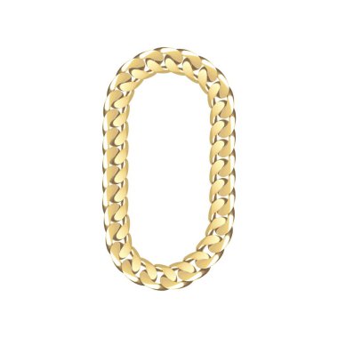 Vektör çizim Altın zincir numarası 0