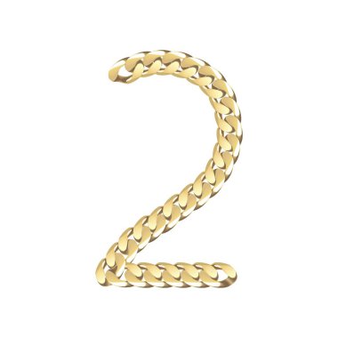 Vektör çizim Altın zincir sayısı 2