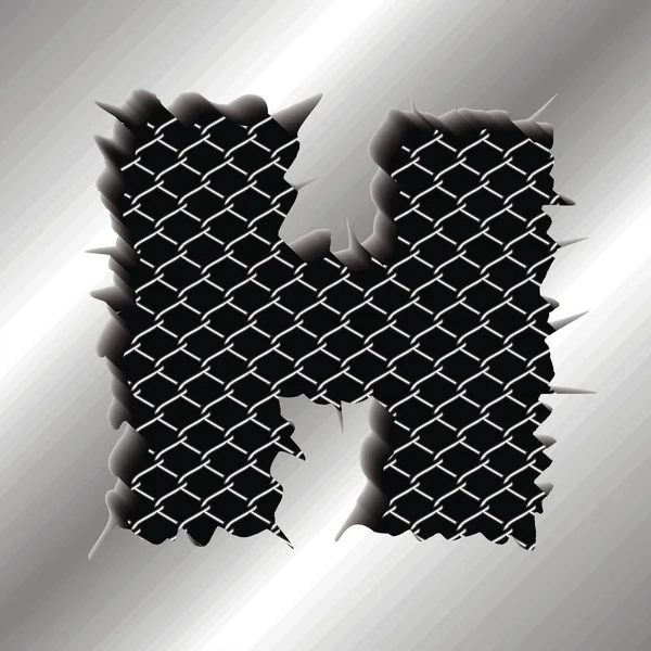 Vektör çizim metal harf H