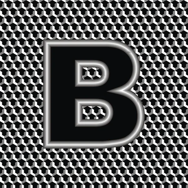 Векторні ілюстрації металеві літери B — стоковий вектор