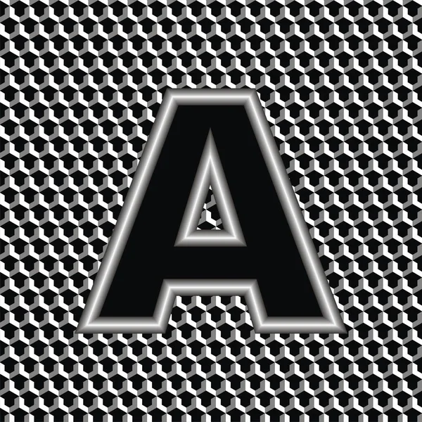 Векторні ілюстрації металеві літери А — стоковий вектор