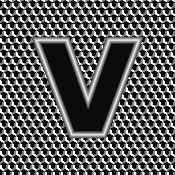 矢量图金属字母 V — 图库矢量图片