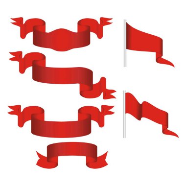 kırmızı kurdele vektör çizim