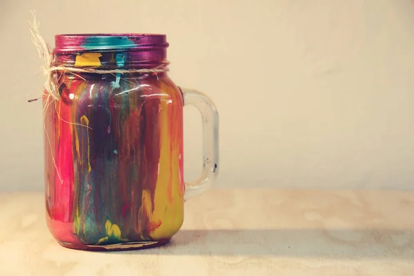 Colorful painted bottle — Stock Photo, Image