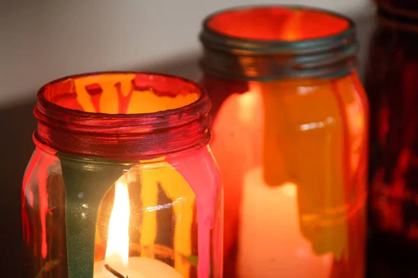 Lámparas de vidrio coloridas — Foto de Stock