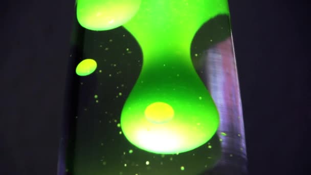 Turbulente groene lavalamp — Stockvideo