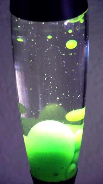 湍流的绿色熔岩灯 — 图库视频影像