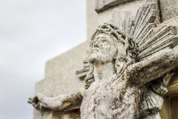 Stone sculpted Crucifix — Stock Photo, Image