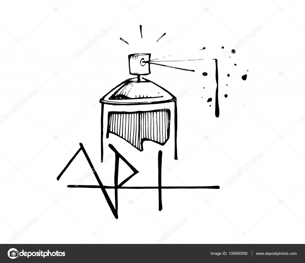 Spray Paint Can And The Word Art Stock Vector C Bernardojbp 135590558