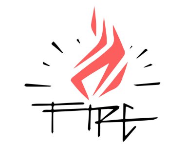 Yangın illüstrasyon ve kavram