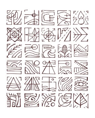 Soyut yerli sembolleri