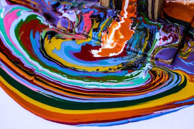 Renkli boya soyut desen