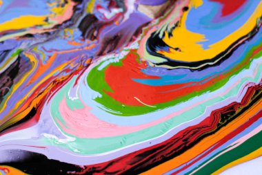 Renkli boya soyut desen