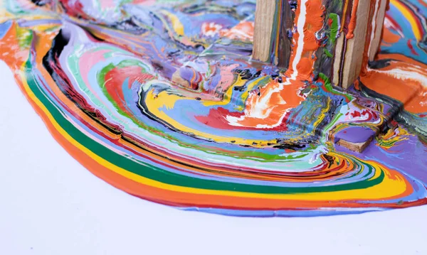 다채로운 페인트 추상 패턴 — 스톡 사진