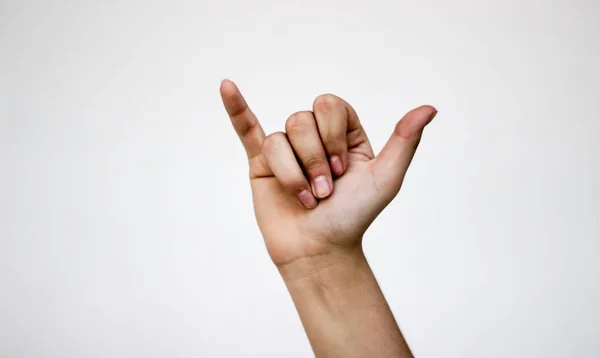 Ανθρώπινο χέρι κάνοντας σύμβολα — Φωτογραφία Αρχείου