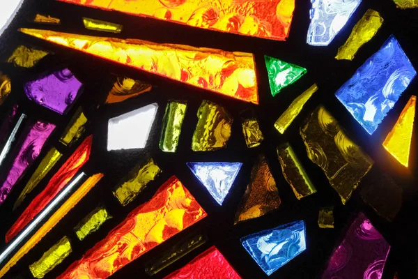 Stained glass colorful window texture — Stock Photo, Image