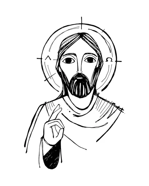 Illustration zu Jesus Christus — Stockvektor