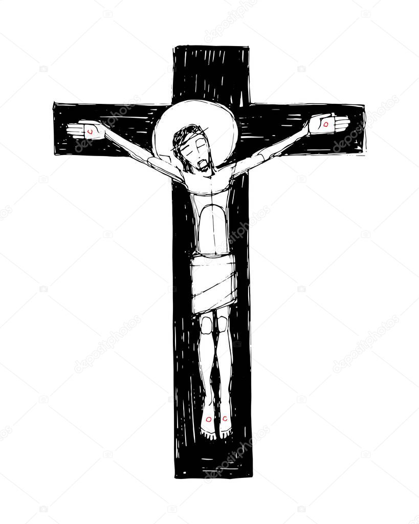 Jesus Christ at the Cross illustration