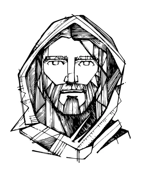 Jesus Kristus-ansikt – stockvektor