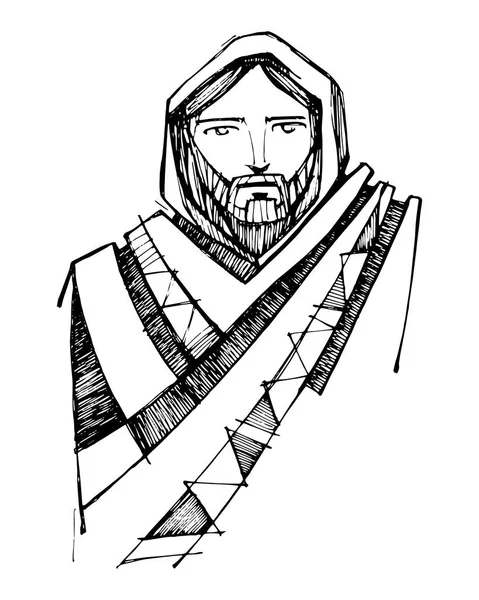 Jezus Christus gezicht — Stockvector