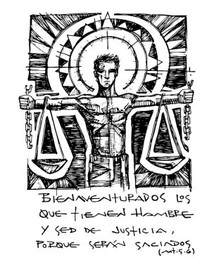Illustration of a Christian biblical beatitude clipart