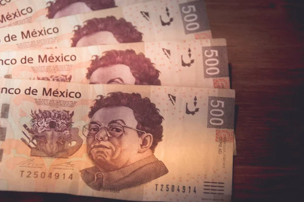 Meksykańskie Peso rachunki — Zdjęcie stockowe