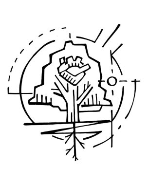 İnsan kalp ve ağaç sembolü