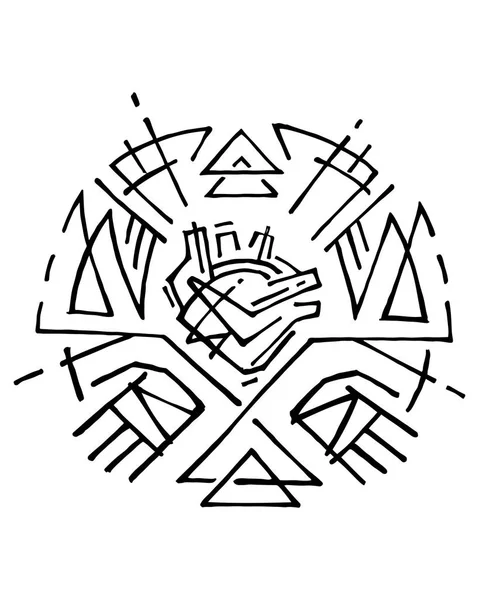 Symbole du cœur et des mains humaines — Image vectorielle