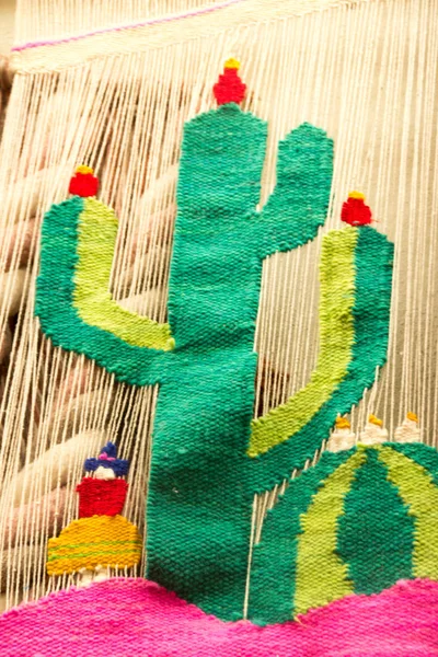 베 르 날 카라 타로 멕시코에서 전통적인 직물 — 스톡 사진