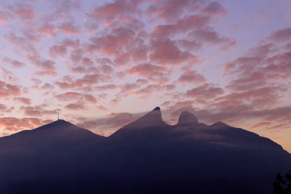 Cerro de la Silla mountain silhouette — Stok fotoğraf