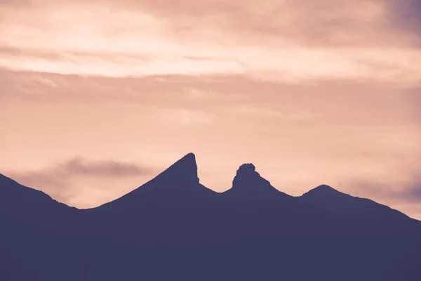 Famoso Cerro Silla Monterrey Nuevo León México Atardecer —  Fotos de Stock