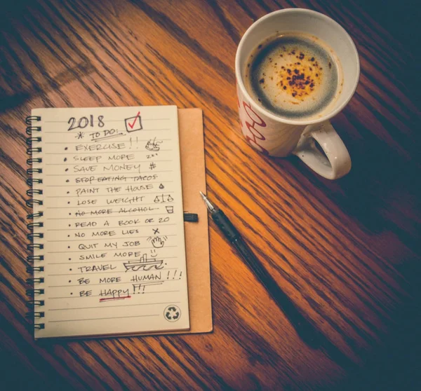 New year resolution list — Stock Photo, Image