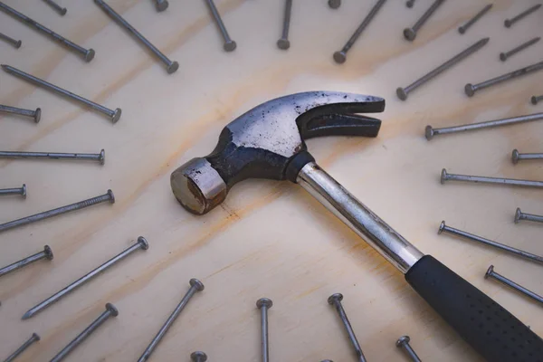 Hammers on Hemp. Mosaic Tools. Stock Image - Image of hammers, incus:  141294343