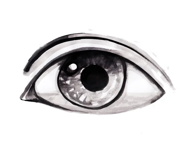 Human eye ink illustration — Stock Photo, Image