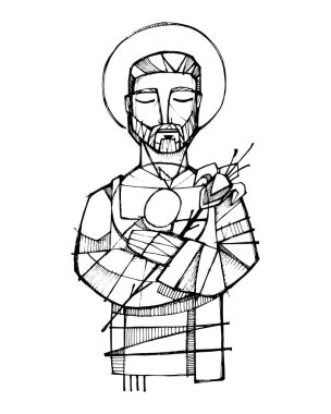 saint Joseph ve İsa bebek 