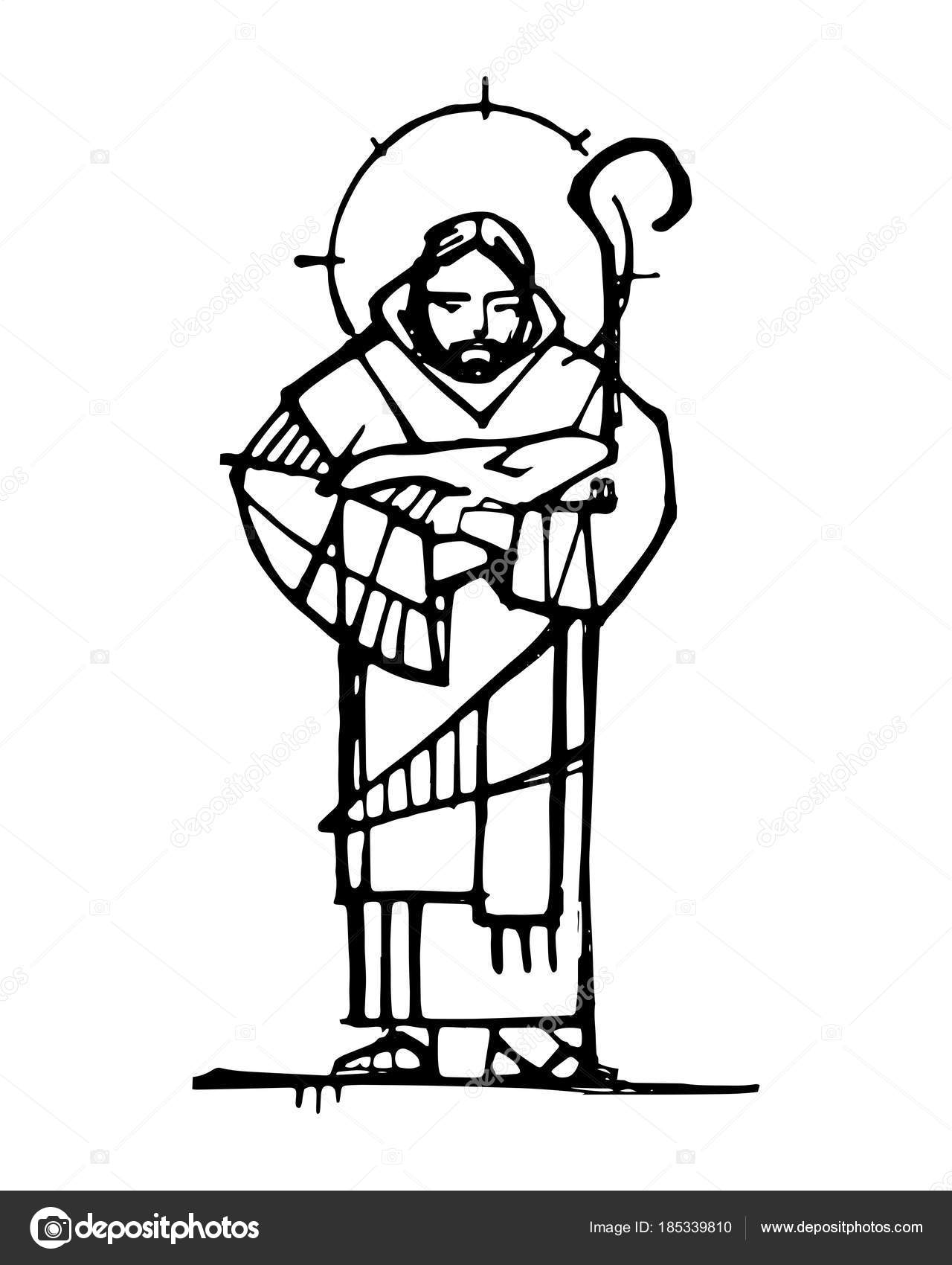 Jesus Christ Shepherd — Stock Vector © bernardojbp #185339810