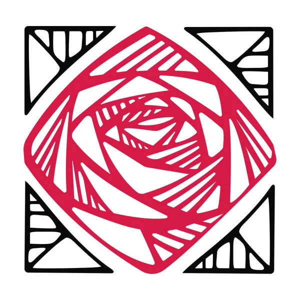 Símbolo de flor rosa — Vector de stock