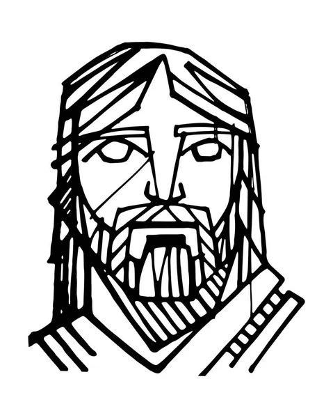 Cara de Jesucristo — Vector de stock