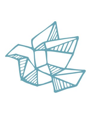 Güvercin kuşu çizilmiş resmi el