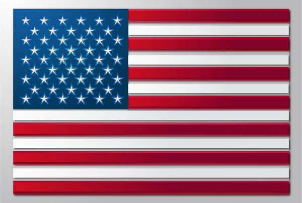 Ilustração Desenho Bandeira Dos Estados Unidos Estilo Corte Papel — Fotografia de Stock
