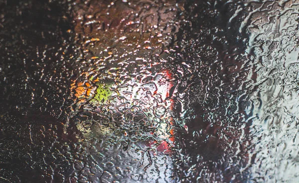 Background Wet Car Window Water Drops — Stock Photo, Image